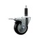 Service Caster 3.5'' Black Poly Swivel 1'' Expanding Stem Caster Total Lock Brake SCC-EXTTL20S3514-PPUB-BLK-1 - alternate 1